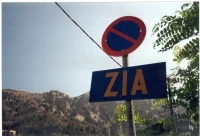 Bergdorf Zia - Ortschild
